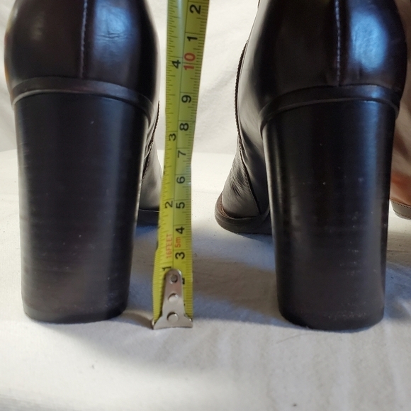 Mimosa Tall Heeled Leather Boots Tan Brown Made in Italy Size EU 39 US 8 - Picture 13 of 16